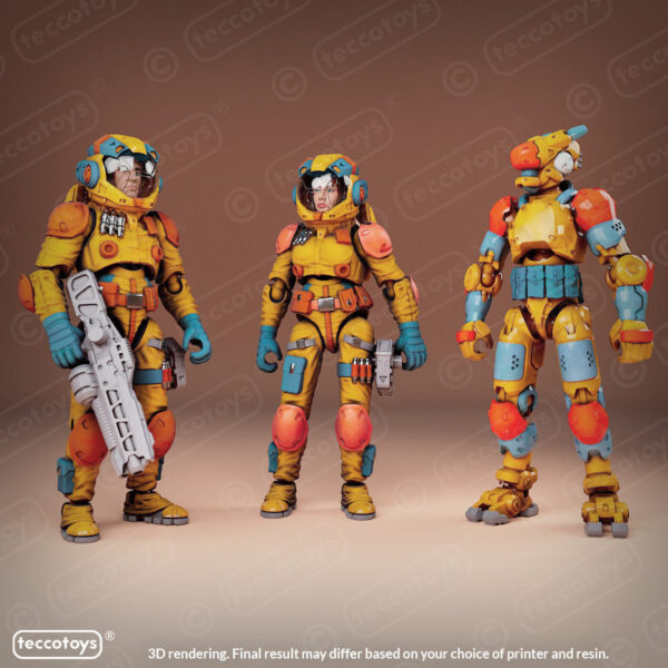 Hazmat Response Unit 3D printable action figure files (pre-supported)