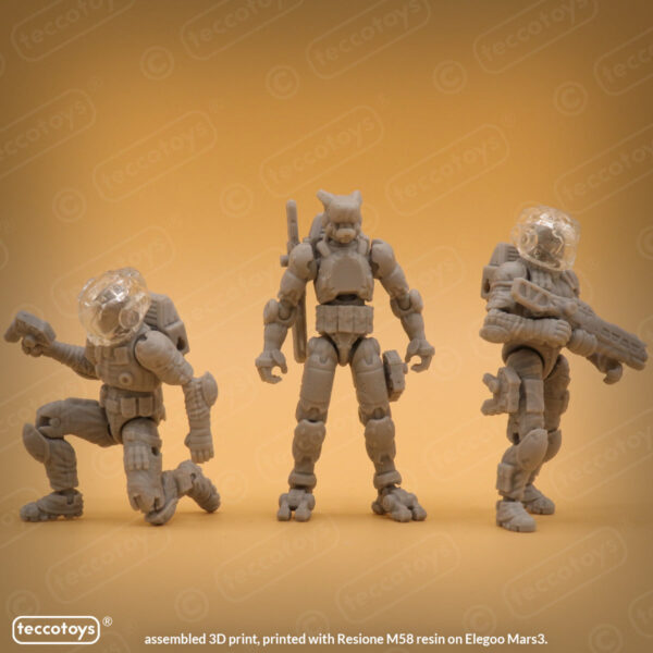 Hazmat Response Unit 3D printable action figure files (pre-supported)