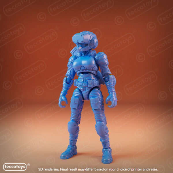 AOMAF001_001.jpg Age Of Mecha™ Yana Wolkowa (action figure kit print file)