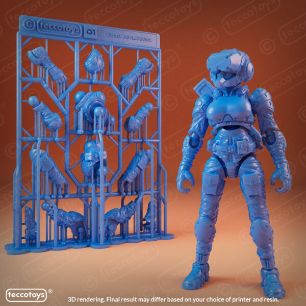 AOMAF001_002.jpg Age Of Mecha™ Yana Wolkowa (action figure kit print file)