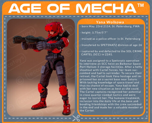 AOMAF001_003.jpg Age Of Mecha™ Yana Wolkowa (action figure kit print file)