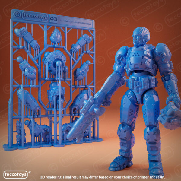 AOMAF003_02.jpg Age Of Mecha™ Lt. Marvin Cutter Cole and SGM. Connor Brady double figure pack (action figure kit print file)