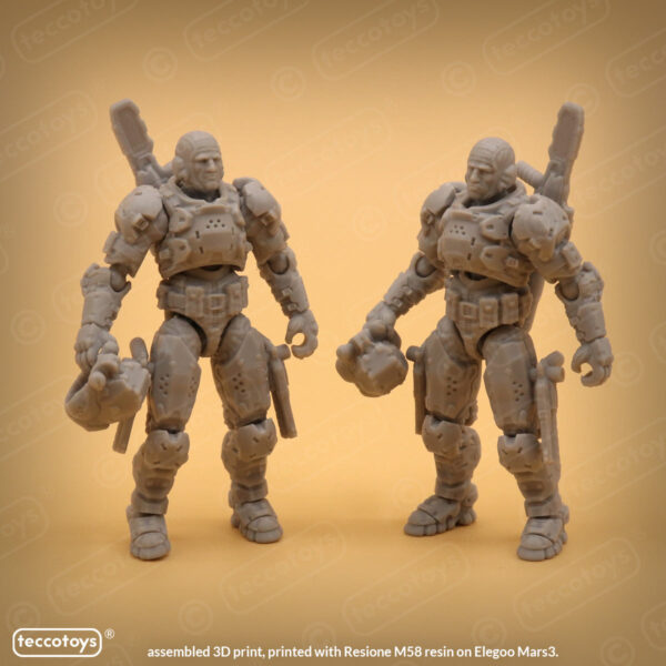 AOMAF003_04.jpg Age Of Mecha™ Lt. Marvin Cutter Cole and SGM. Connor Brady double figure pack (action figure kit print file)