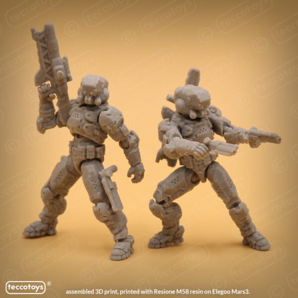 AOMAF003_07.jpg Age Of Mecha™ Lt. Marvin Cutter Cole and SGM. Connor Brady double figure pack (action figure kit print file)