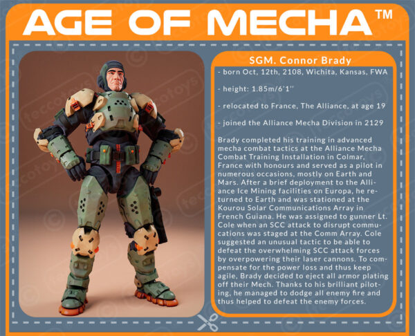 AOMAF004_03.jpg Age Of Mecha™ Lt. Marvin Cutter Cole and SGM. Connor Brady double figure pack (action figure kit print file)