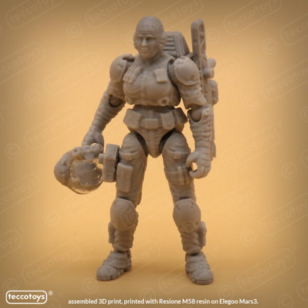 AOMAF005_004.jpg Age Of Mecha™ Maj. Janice Delacroix (action figure kit print file)