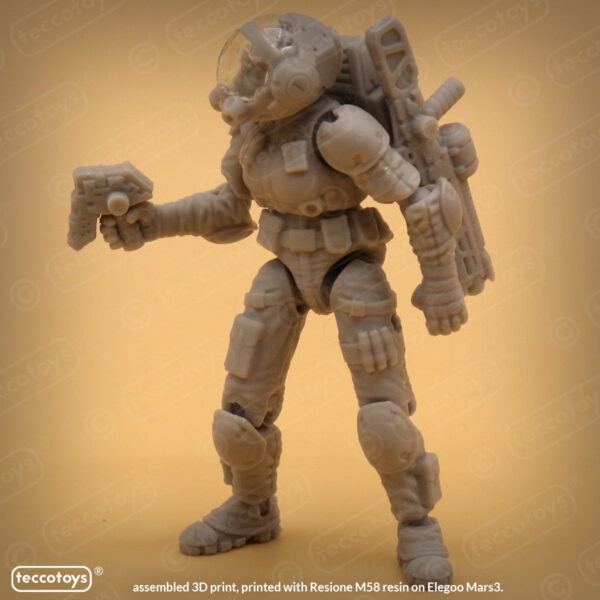 AOMAF005_005.jpg Age Of Mecha™ Maj. Janice Delacroix (action figure kit print file)