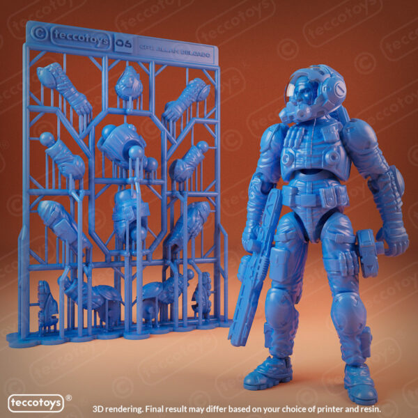 AOMAF006_002.jpg Age Of Mecha™ Capt. Allan Delgado (action figure kit print file)