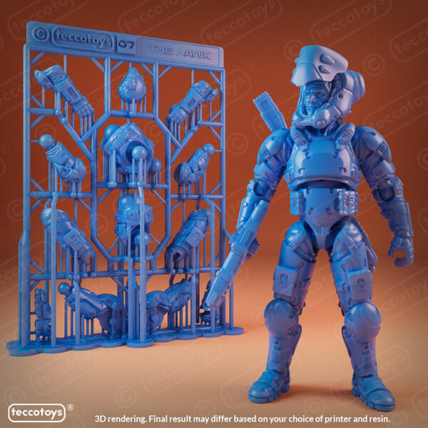 AOMAF007_002.jpg Age Of Mecha™ The Hawk (action figure kit print file)