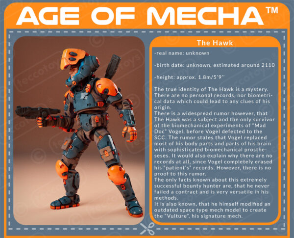 AOMAF007_003.jpg Age Of Mecha™ The Hawk (action figure kit print file)