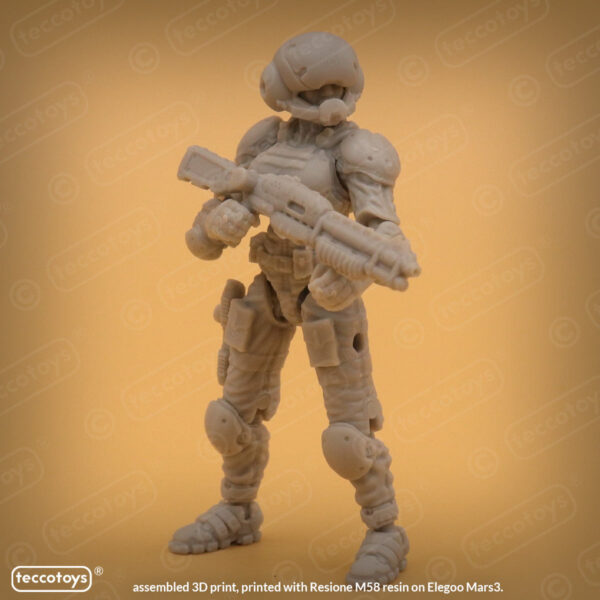 AOMAF009_004.jpg Age Of Mecha™ Officer Alicia Sharma (action figure kit print file)