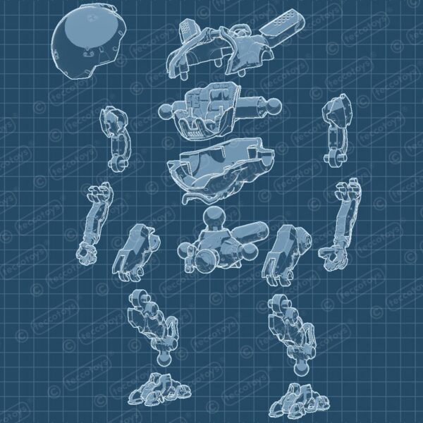 AOMPM001_assembly.jpg Pocket Mech™ Fatboy 3D printable action figure file (pre-supported)