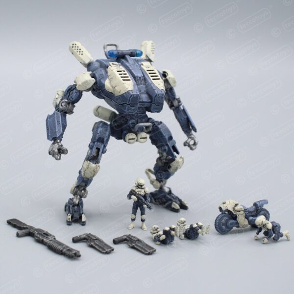 Pocket Mech™ Police 3D printable action figure file (pre-supported)