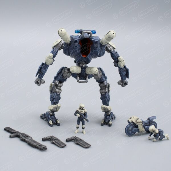 Pocket Mech™ Police 3D printable action figure file (pre-supported)